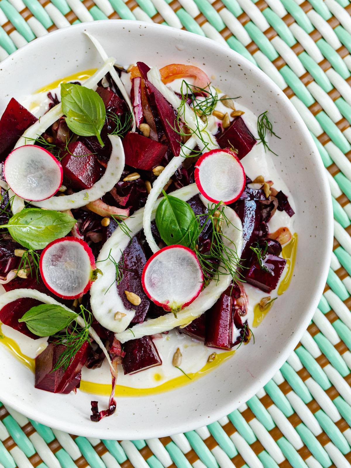 Beets y Gorgonzola at Osteria Giorgi