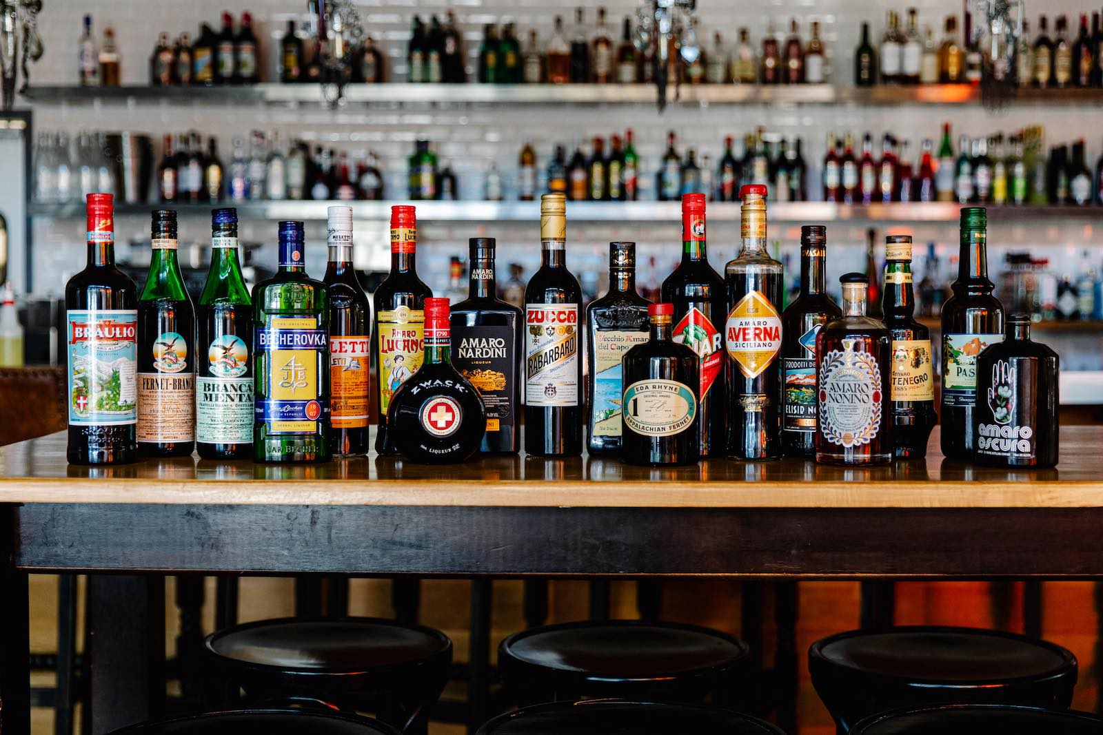 Osteria Georgi offers a broad selection of amari