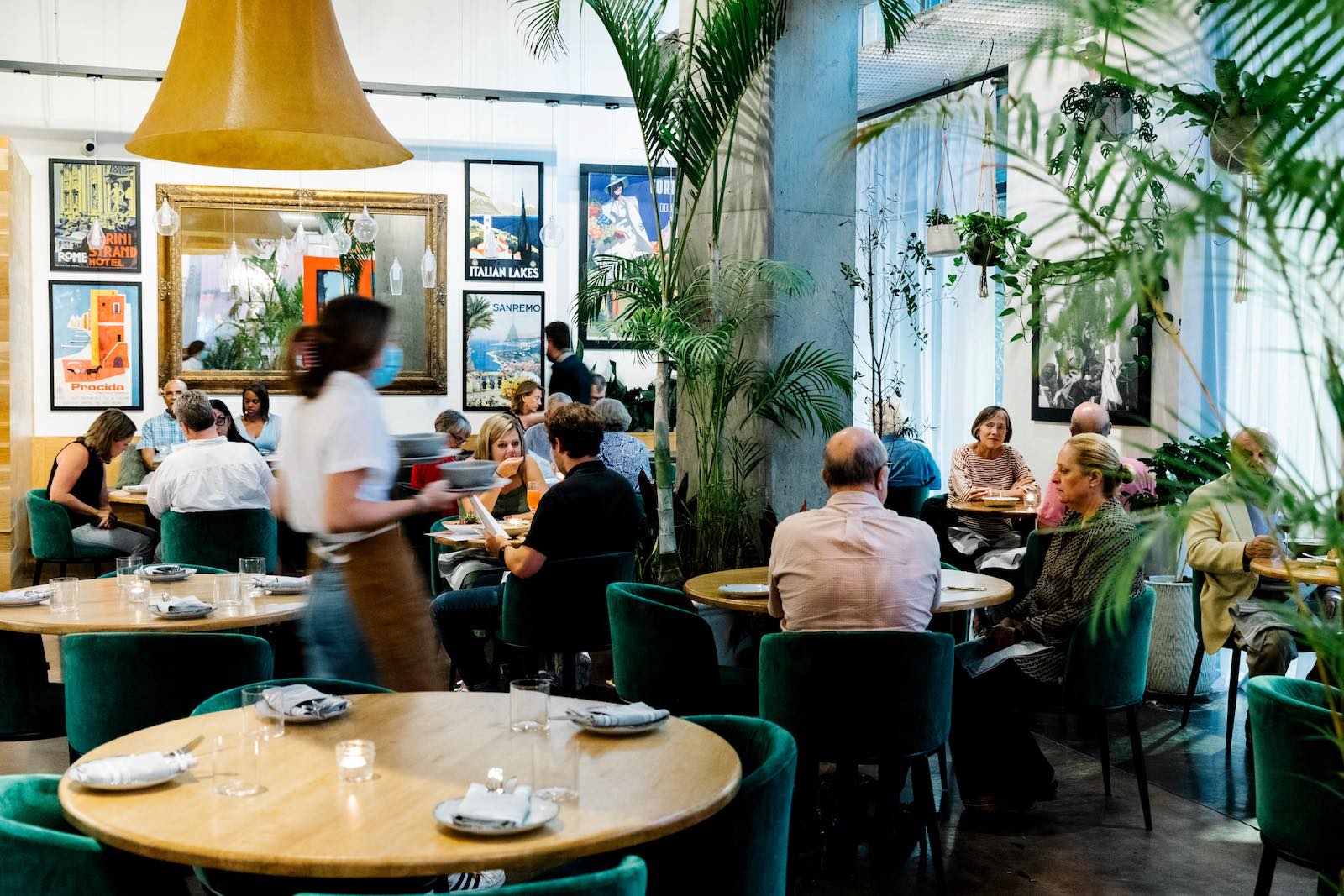 The dining room at Osteria Giorgi in Chapel Hill